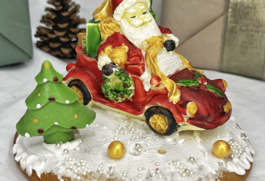 Коледна меденка с 3D декорация